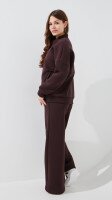 Купити Кофта-бомбер однотонна жіноча LAWA WBC02425 XS Шоколадний Артикул: 2000999424540 Фото мініатюра № 4