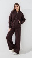 Купити Кофта-бомбер однотонна жіноча LAWA WBC02425 XS Шоколадний Артикул: 2000999424540 Фото мініатюра № 2
