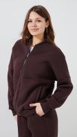 Купити Кофта-бомбер однотонна жіноча LAWA WBC02425 XS Шоколадний Артикул: 2000999424540 Фото мініатюра № 3