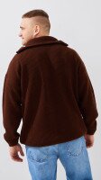 Купить Кофта однотонная мужская GENUA G01209-0002 S Коричневый Артикул: 2000999471896 Миниатюра фотографии № 5