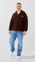 Купить Кофта однотонная мужская GENUA G01209-0002 S Коричневый Артикул: 2000999471896 Миниатюра фотографии № 4