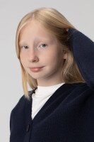 Кофта однотонная для девочки Lizi 23003 134 см Темно-синий (2000989951759D)  Фото №2