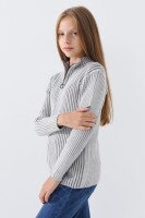 Кофта однотонная для девочки Lizi 3419 140 см Серый (2000990615046W)  Фото №1