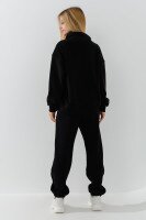 Кофта однотонна для хлопчика Lizi 24870 146 см Чорний  Фото №2