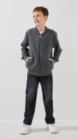 Купить Кофта однотонная для мальчика Dinomin 10132 116 см Графитовый Артикул: 2000999494314 Миниатюра фотографии № 4