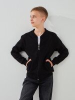 Купить Кофта однотонная для мальчика Dinomin 10133 116 см Черный Артикул: 2000999494529 Миниатюра фотографии № 1