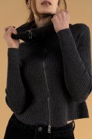 Кофта однотонна жіноча On me 2010 One Size Графітовий (2000990337528D)  Фото №0
