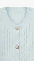 Кофта однотонная женская 0625 One Size Голубой  Фото №0