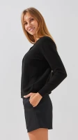 Кофта однотонная женская On me T23163 One Size Черный  Фото №1