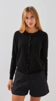 Кофта однотонная женская On me T23163 One Size Черный
