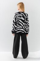 Кофта с узором для девочки Lizi 3268 146 см Черно-белый (2000990616029W)  Фото №3