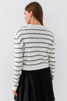 Кофта с узором женская 4627 One Size Бело-черный  Фото №3