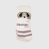 Колготы для девочки Ceburahka Мишка 1-2 года Молочный (2000990258502D)  Фото №3