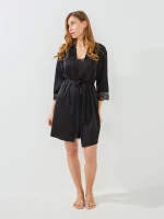 Купить Комплект халат+ночная рубашка Barwa 0305/304 S Черный Артикул: 2000989440338 Миниатюра фотографии № 6
