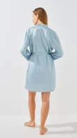 Купити Комплект халат+нічна сорочка жіночий 49156-8 2XL Блакитний Артикул: 2000999476198 Фото мініатюра № 8