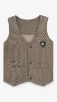 Купити Костюм для хрещення для хлопчика Mini Papi 9421 74 см Сіро-коричневий Артикул: 2000999549458 Фото мініатюра № 6