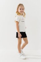 Костюм футболка+шорти для дівчинки Baby Show 12158 110 см Молочний  Фото №2
