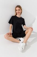 Костюм футболка+шорты для девочки Benini 251044 146 см Черный  Фото №0