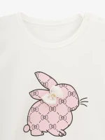Купити Костюм футболка+шорти для дівчинки Mini Papi 2654 86 см Рожевий Артикул: 2000999604140 Фото мініатюра № 3