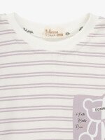 Купити Костюм футболка+шорти для дівчинки Mini Papi 40923 68 см Бузковий Артикул: 2000999615313 Фото мініатюра № 3