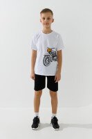 Костюм футболка+шорты для мальчика Happy Kids 018 128 см Белый