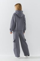 Костюм худи+штаны для девочки Benini 241192 134 см Серый  Фото №5