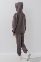 Костюм худі+штани однотонний дитячий Dinomin DM2401-1 146 см Графітовий (2000990558411D)  Фото №14