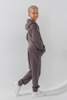 Костюм худі+штани однотонний дитячий Dinomin DM2401-1 146 см Графітовий (2000990558411D)  Фото №11