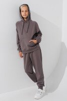 Костюм худі+штани однотонний дитячий Dinomin DM2401-1 146 см Графітовий (2000990558411D)  Фото №13