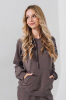 Костюм худі+штани однотонний дитячий Dinomin DM2401-1 146 см Графітовий (2000990558411D)  Фото №3