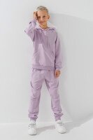 Костюм худи+штаны однотонный детский Dinomin DM2401-1 146 см Лиловый (2000990558459D)  Фото №8