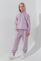 Костюм худи+штаны однотонный детский Dinomin DM2401-1 146 см Лиловый (2000990558459D)  Фото №10