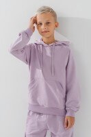 Костюм худи+штаны однотонный детский Dinomin DM2401-1 146 см Лиловый (2000990558459D)  Фото №9