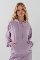 Костюм худи+штаны однотонный детский Dinomin DM2401-1 146 см Лиловый (2000990558459D)  Фото №5