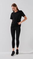 Купить Костюм лосины+футболка однотонный женский On me 986 S Черный Артикул: 2000991035553 Миниатюра фотографии № 2