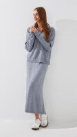 Купити Костюм однотонний жіночий T321 One Size Сірий Артикул: 2000999184291 Фото мініатюра № 2