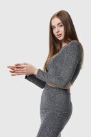 Костюм однотонний жіночий MyChance 2402 44 Срібний (2000990274489D)  Фото №0