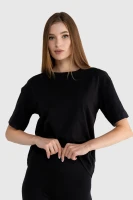 Костюм однотонний жіночий LAWA CTM WBC02312 футболка + шорти XS Чорний  Фото №3