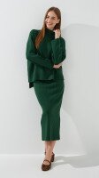Костюм однотонний жіночий Park karon 10270 One Size Темно-зелений  Фото №1