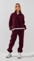 Купити Костюм реглан+штани для дівчинки LAWA GBC02353 152 см Бордовий Артикул: 2888000023445 Фото мініатюра № 1