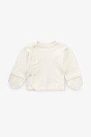 Костюм распашонка+ползунки+шапка для девочки КИ Однотон 56 см Молочный  Фото №0