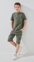 Купить Костюм рубашка+шорты для мальчика ALG 2254002 116 см Хаки Артикул: 2000999491214 Миниатюра фотографии № 2
