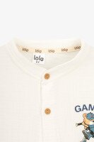 Костюм сорочка+шорти для хлопчика Lola 9100 116 см Біло-синій  Фото №1