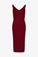 Костюм платье+джемпер однотонный женский On me 10604 One Size Бордовый  Фото №6
