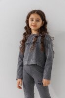 Костюм свитшот+лосины для девочки Benini 251001 116 см Серый  Фото №1