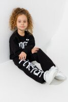 Купити Костюм світшот+штани для дівчинки ANGELOS 7122 116 см Чорний Артикул: 2000990722546 Фото мініатюра № 2
