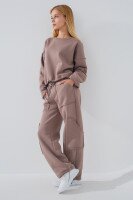 Костюм світшот+штани для дівчинки Benini 241144 176 см Кавовий (2000990714886W)  Фото №1