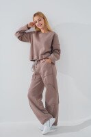 Костюм світшот+штани для дівчинки Benini 241144 176 см Кавовий (2000990714886W)  Фото №0