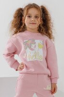 Костюм свитшот+штаны для девочки First Kids 50 92 см Розовый  Фото №1