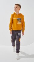 Костюм худи+штаны для мальчика Isobel Q24054 122 см Желтый